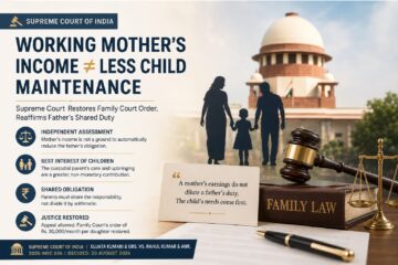 Can a Father’s Child Maintenance Be Halved Just Because the Mother Also Earns? Supreme Court Says No